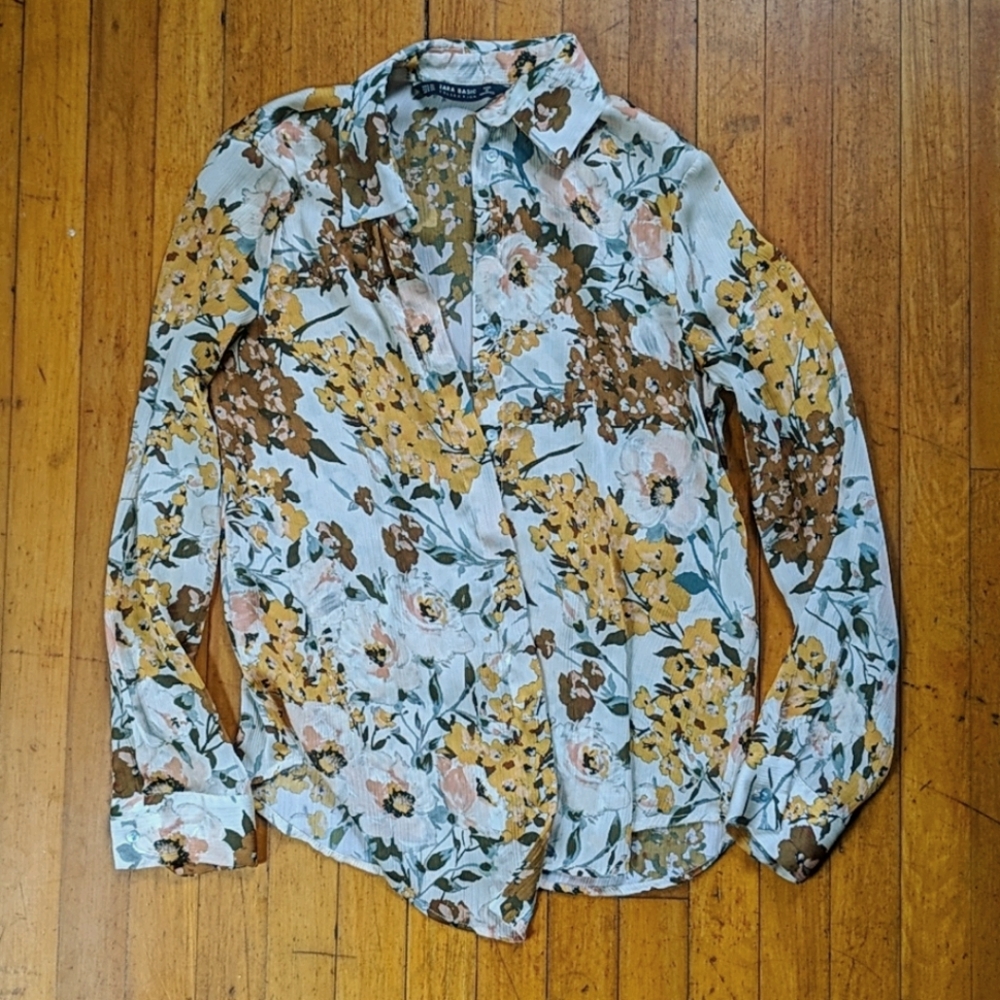 Button down silky blouse